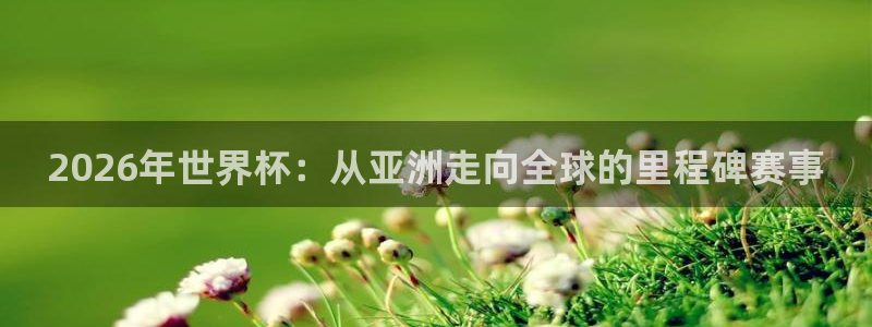 2026世界杯官网入口:2026年世界杯:从亚洲走向全球的里程碑赛事